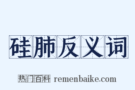 硅肺反义词是什么意思的图片